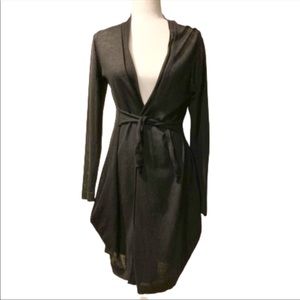 D. Exterior Cotton Long Line Cardigan Sweater L